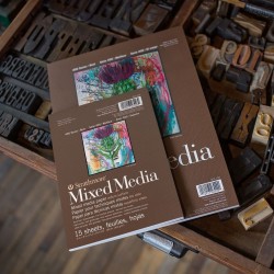 Strathmore A3 Pad Mixed Media (27.9X35.6 CM x 15 sheets) 300 g/m2 natural white paper color 400 Series Heavyweight (14*11 IN)